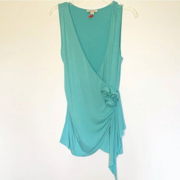 NEW Boston Proper Faux Wrap TOP Sz S - Picture 6 of 8